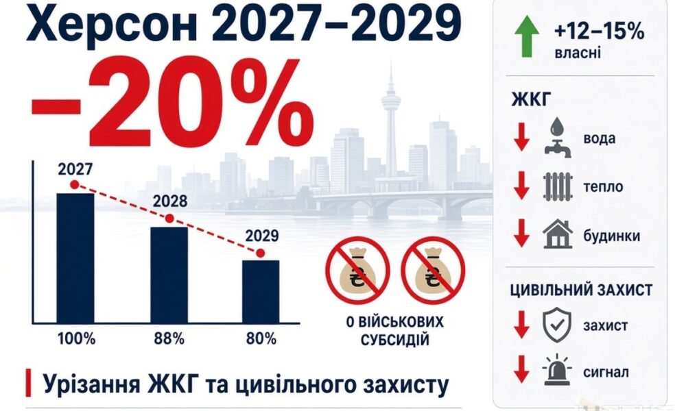 Без дотацій Херсон втратить третину міського бюджету